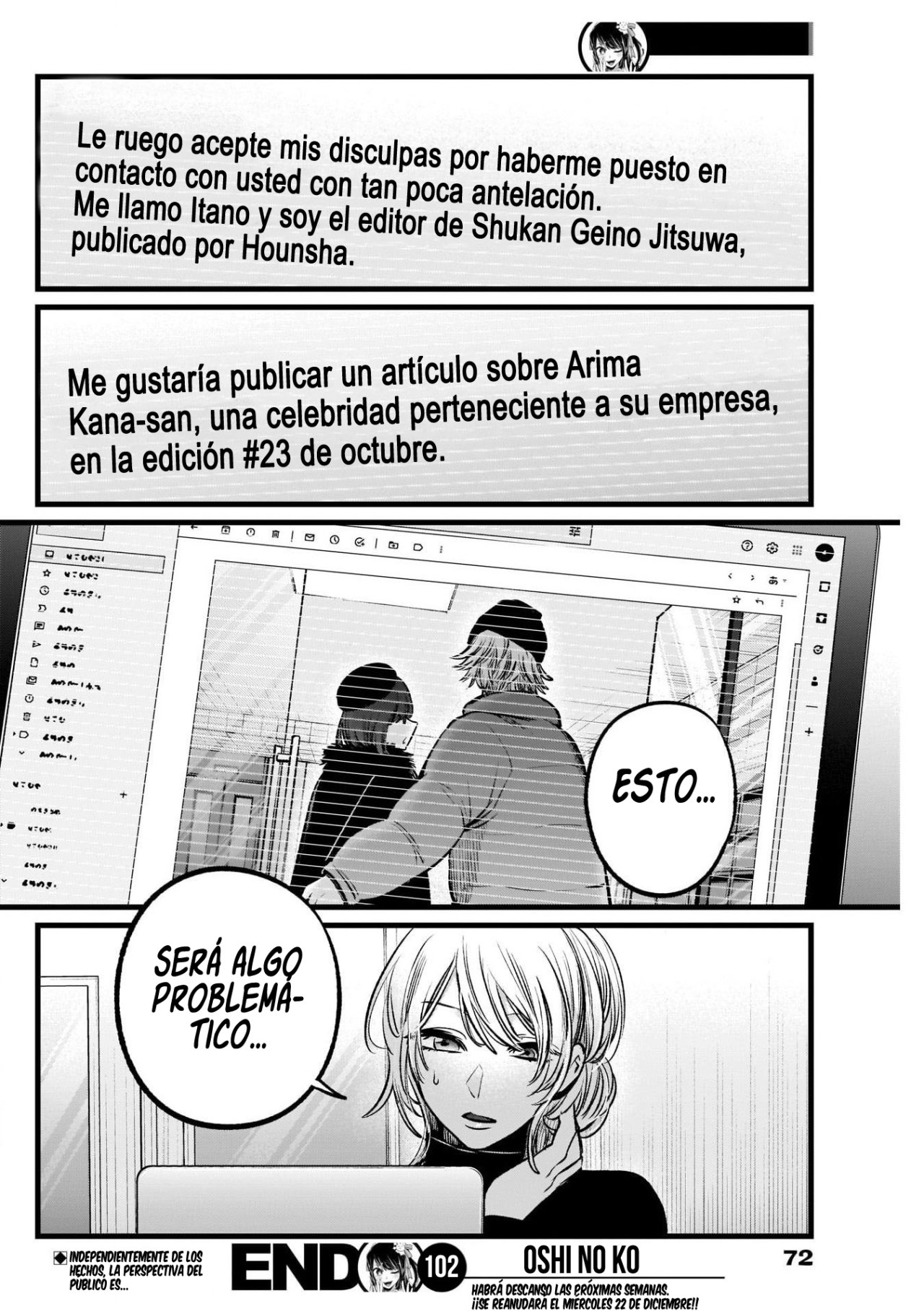 Oshi No Ko, Capitulo 102 | Espscans - Manga En Español Online Gratis ...